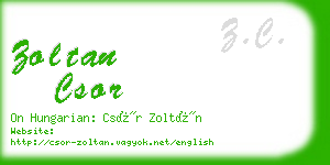 zoltan csor business card